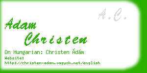 adam christen business card